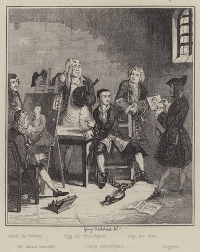 Illustration for Jack Sheppard by George (after) Cruikshank