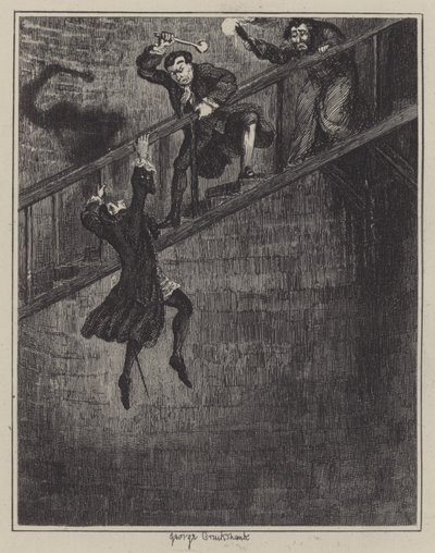 Illustration for Jack Sheppard by George (after) Cruikshank
