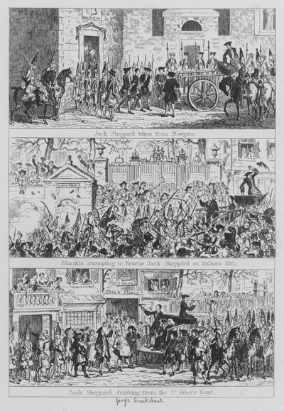 Illustration for Jack Sheppard by George (after) Cruikshank