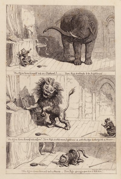 Puss In Boots by George (after) Cruikshank