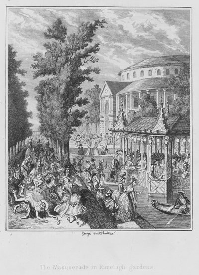 The Masquerade in Ranelagh gardens by George (after) Cruikshank