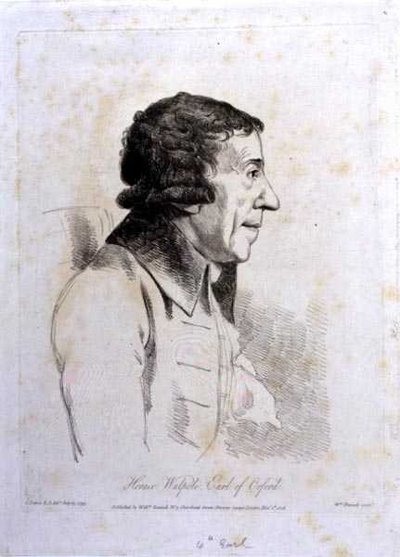 Horace Walpole, 4th Earl of Orford, engraved by William Daniell by George (after) Dance