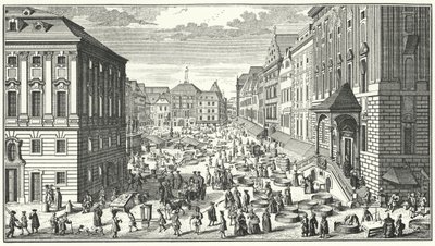 A view of Vienna in the year 1725 by George (after) Du Maurier
