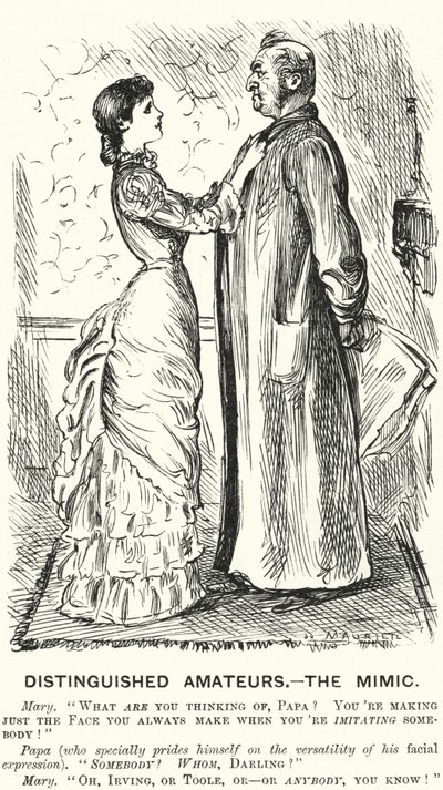 Punch Cartoon: Distinguished Amateurs - the Mimic by George (after) Du Maurier