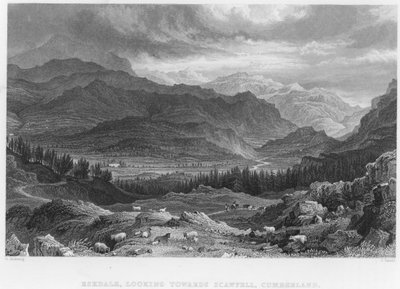 Eskdale, Looking Towards Scawfell, Cumberland by George (after) Pickering
