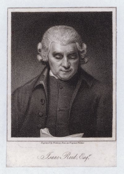 Isaac Reed, English literary editor and book collector by George (after) Romney