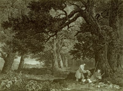 A Repose after Shooting, Plate 4 by George (after) Stubbs