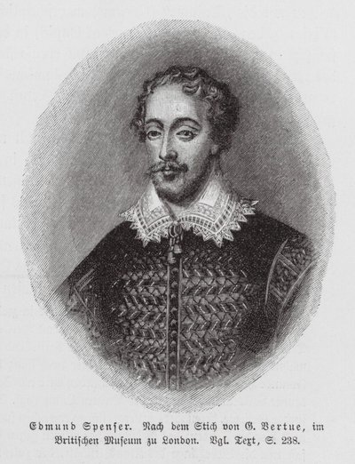 Edmund Spenser, English Poet (Engraving) by George (after) Vertue