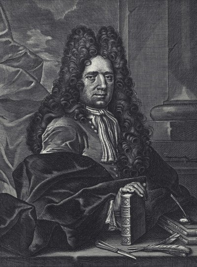 Portrait of George Shelley, English calligrapher of the 18th century by George (c.1706–71) Bickham