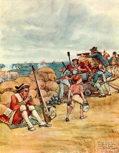 At the Siege of Belle Isle by George 9th Earl of Carlisle Howard