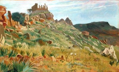 Temple of Juno Lacina, Agrigento, Sicily by George 9th Earl of Carlisle Howard