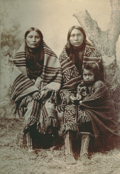 Two Comanche Women and a Small Child by George A. Addison