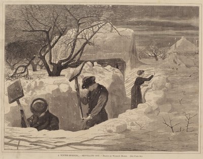 A Winter Morning, Shovelling Out by George A. Avery
