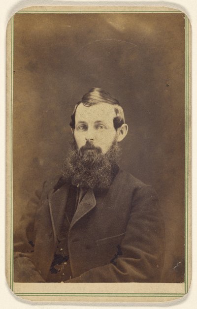 Unidentified Man with Full Beard, Seated by George A. Lenzi