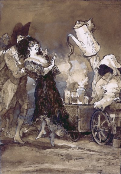 Cafe con leche caliente (after Goya) by George Adamson