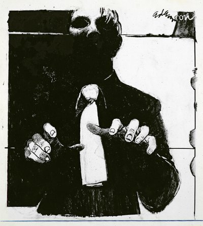 Illustration for Nursing a Blind Patient an article in Nursing Times, published 30th October 1975 by George Adamson