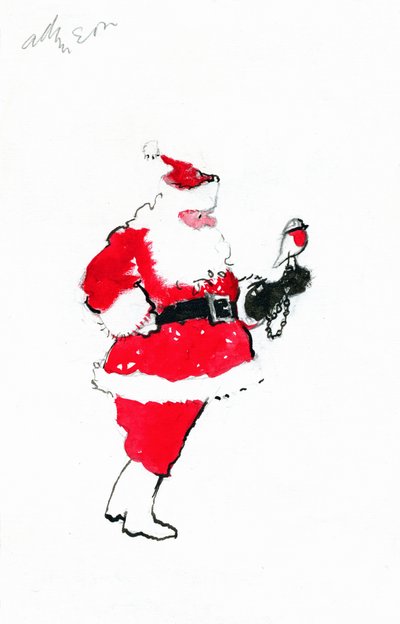 Santa Robin-Falconry by George Adamson