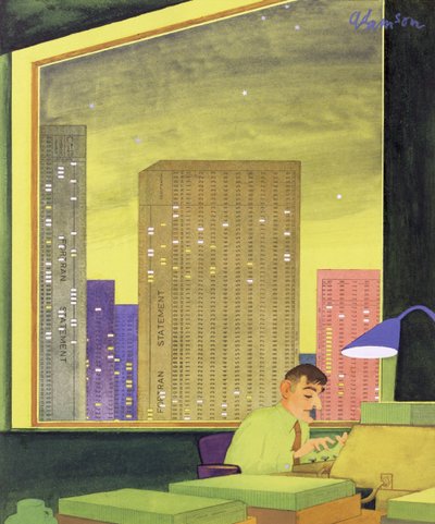Working Late at the Office by George Adamson