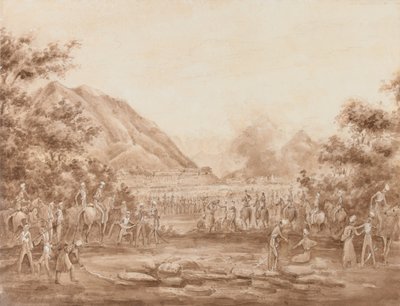 The Great Bazaar on Fire, Kabul by George Alfred Croly