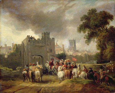 Charles I (1600-49) before Hull by George Arnald