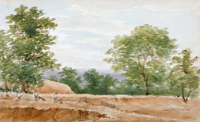 View from the Excavations of Highgate Tunnel, London, 1812 by George Arnald