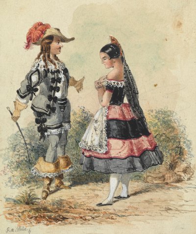 Cavalier and Maid in Spanish Costume by George Augustus Sala