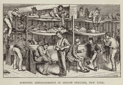 Sleeping Arrangements in Shiloh Shelter, New York by George Augustus Sala