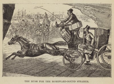 The Rush for the Homeward-Bound Steamer by George Augustus Sala