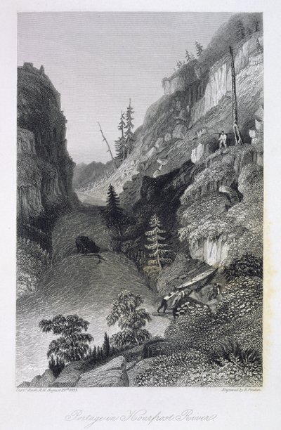 Portage in Hoarfrost River, August 19th, 1833, from 