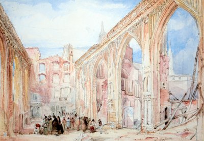 Remains of the House of Commons After the Fire In November 1834 by George Balmer