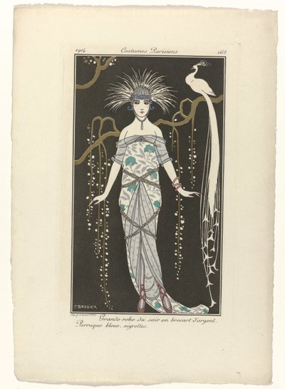 Journal des Dames et des Modes, Costumes Parisiens, 1914, No. 168: Grand Evening Dress by George Barbier
