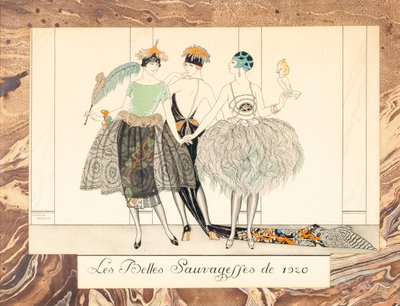 The Beautiful Savages of 1920, from Le Bonheur du Jour ou, Les Graces à la Mode by George Barbier