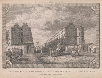 Devonshire Place and Wimpole Street by George Barret Jr.