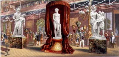 Sculptures - Interior View of the Great Exhibition by George Baxter
