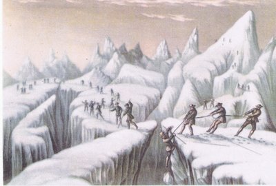 Stages in the ascent of Mont Blanc by George Baxter