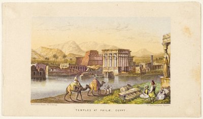 Temples of Philae, Egypt by George Baxter
