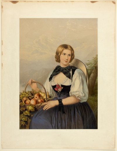 The Fruit Girl of the Alps by George Baxter