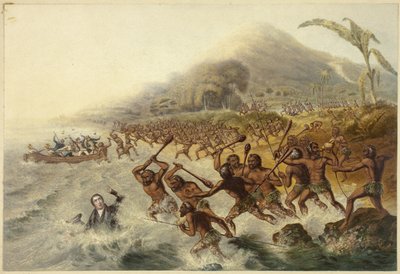 The Massacre of the Lamented Missionary the Rev. J. Williams and Mr. Harris by George Baxter