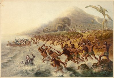 The Massacre of the Lamented Missionary the Rev. J. Williams and Mr. Harris by George Baxter