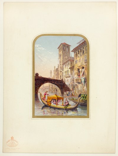 Verona, Evening Scene by George Baxter