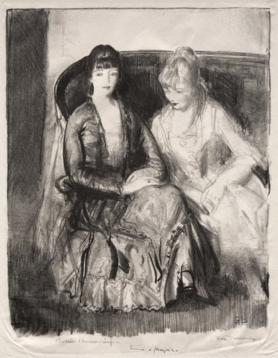 Emma and Marjorie on a Sofa by George Bellows