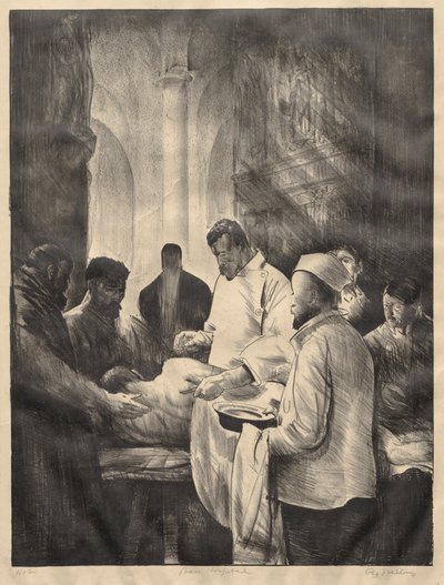 War Series: Base Hospital, Second Stone by George Bellows