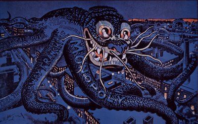 Big business trusts in US, greedy octopus of monopoly by George Benjamin Luks