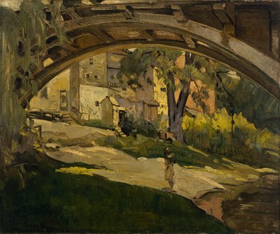 Girl under Arched Bridge by George Benjamin Luks