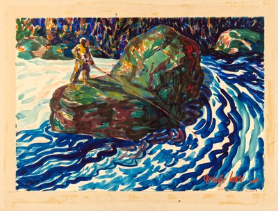 Guide Fishing by George Benjamin Luks