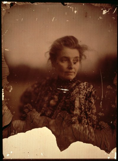 Portrait photograph of Beatrice Webb by George Bernard Shaw