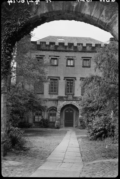 Wall with Archway in front of No. 9, The College, County Durham by George Bernard Wood