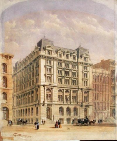 A Competition Drawing for the Equitable Assurance Building by George Browne Post