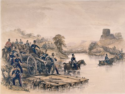 Royal Artillery, river crossing, 1854 circa by George Bryant Campion