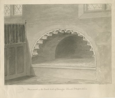 Penkridge Church - Monument in South Wall by George Buckler